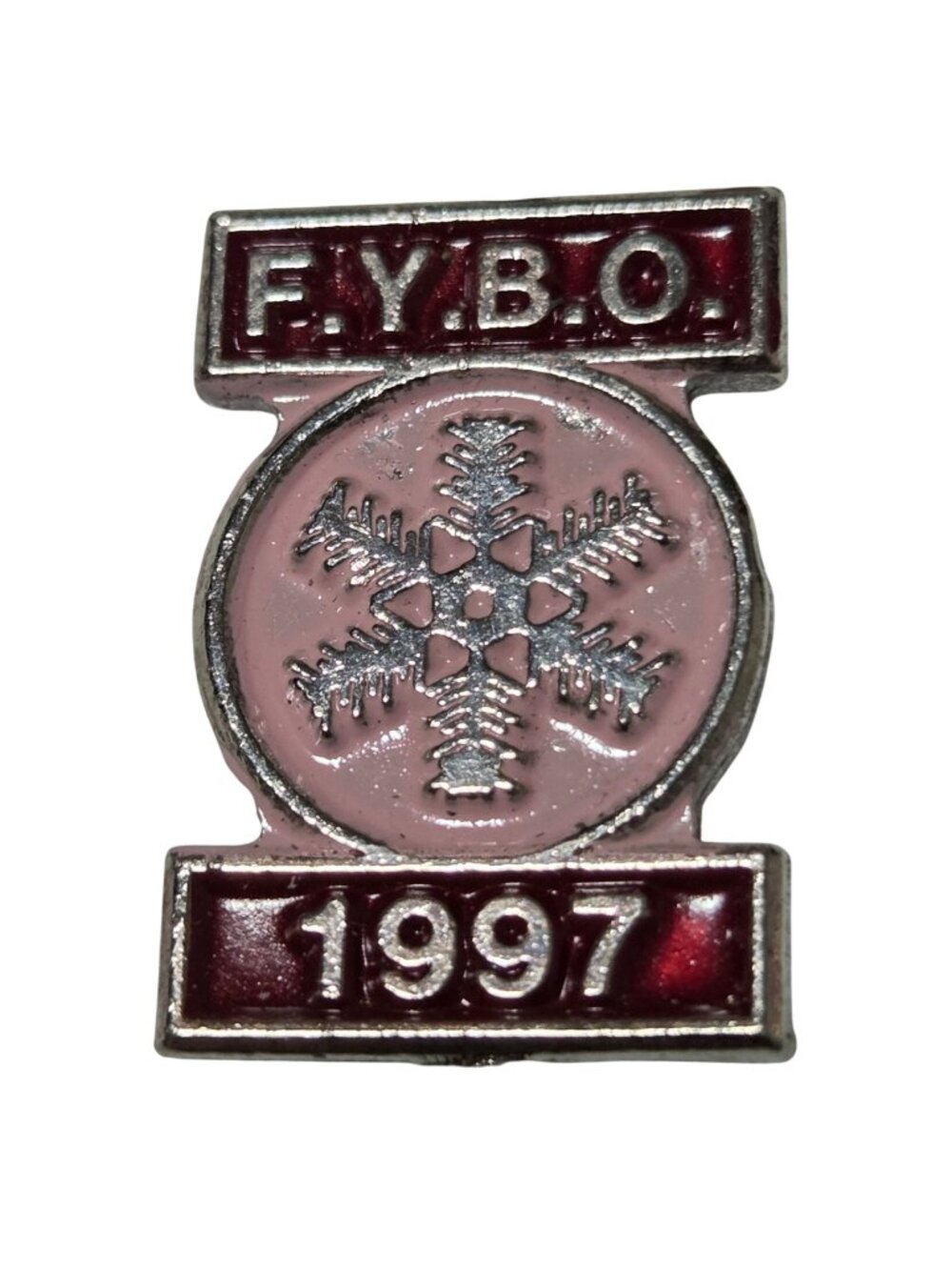 1997 FYBO Freeze Your Butt Off Winter QRP Field Day Ham Radio Snowflake Pin